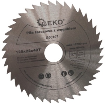 PIŁA DO DREWNA PIŁA TARCZOWA TARCZA DO CIĘCIA 125x22mm 40 zębów