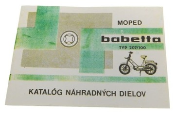 Katalog części Jawa Babetta 207/100 A5 52 str