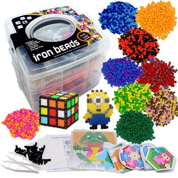 МЕГА НАБОР 6000 ГЛАДИЛЬНЫХ БУСИН ДЛЯ ГЛАЖКИ XXL ТВОРЧЕСКИЙ ПОДАРОК