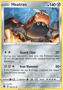 Karta Pokemon Heatran (BRS 100) 100/172