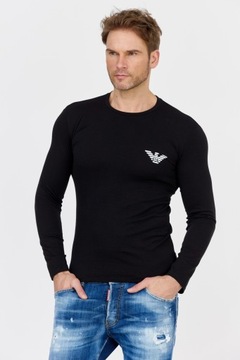 EMPORIO ARMANI - Czarny longsleeve męski r. S