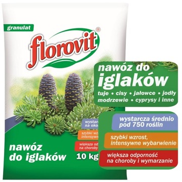 FLOROVIT NAWÓZ DO IGLAKÓW TUJE TUI IGLAK CISU MODRZEWIA JODŁY 10KG