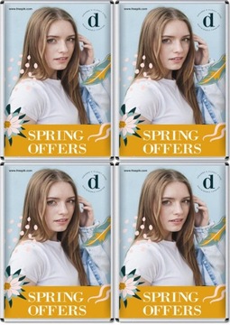 RAMKA ZATRZASKOWA A4 NA PLAKAT INFORMACYJNA x 4