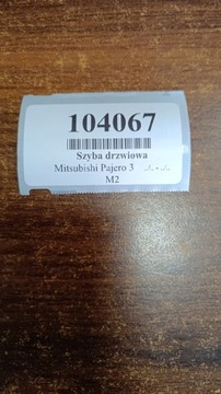 MITSUBISHI PAJERO 3 SKLO (OKNO) DVEŘE PRAVÝ ZADNÍ