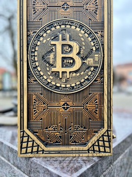 Деревянные нарды - шаблон биткойнов