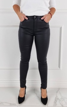 # КЛАССИЧЕСКИЕ ЖЕНСКИЕ БРЮКИ С УТЕПЛЕННЫМ ВОЩЕМ - КОЖА #