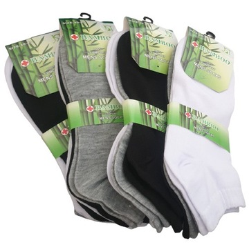 12 X STOPKI MĘSKIE BAMBUSOWE MIX KOLOR roz 40-43