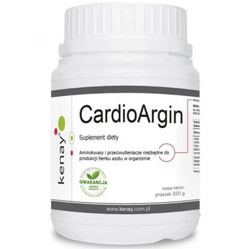 Kenay CardioArgin 220g BOOSTER TLENKU AZOTU POMPA MIĘŚNI ODPORNOŚĆ