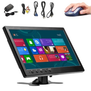 MONITOR LED 10 CALI HD HDMI SAMOCHODOWY 12V HDMI VGA AV