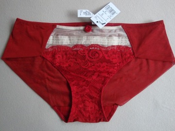 INTIMISSIMI czerwone majtki koronka tiul retro triumph tezenis S