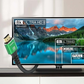 Кабель HDMI 2.1 СВЕРХВЫСОКОСКОРОСТНОЙ UHD 8K 4K 120 Гц 10 м