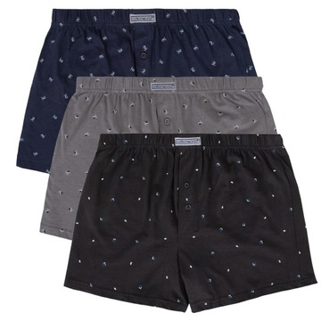 3x BOKSERKI LUŹNE 100% Bawełna Cotton World 5XL
