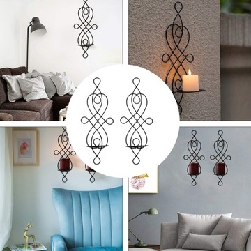 НАСТЕННЫЙ ДЕРЖАТЕЛЬ ДЛЯ КОНУСНЫХ СВЕЧ, УСТАНОВЛЕННЫХ В АНТИЧНЫЙ ДЕКОР