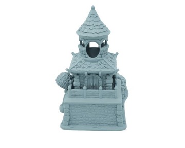 Kamienna chatka duża wieża do kości - Dice Tower Szary jasny