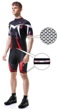 КОМПЛЕКТ ДЛЯ ВЕЛОСИПЕДА ГЕЛЕВЫЕ ШОРТЫ ФУТБОЛКА L X-TIGER RED