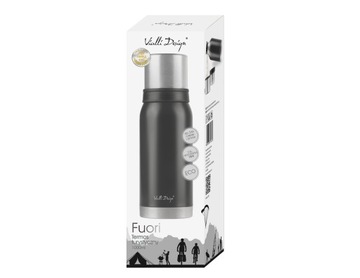 TERMOS TURYSTYCZNY STALOWY PODRÓŻNY DO KAWY HERBATY FUORI 1000ML 1L GRAFIT
