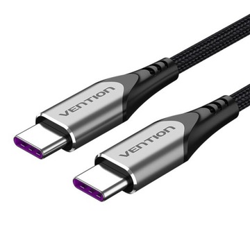 VENTION KABEL PRZEWÓD USB-C 2.0 SZYBKIE ŁADOWANIE QC PD 100W DO TELEFONU 2M