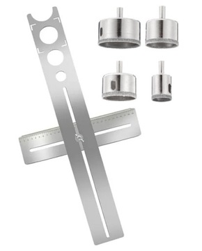 LOKALIZATOR WIERCENIA OTWORÓW 40CM SZABLON REGULOWANY + 4 OTWORNICE