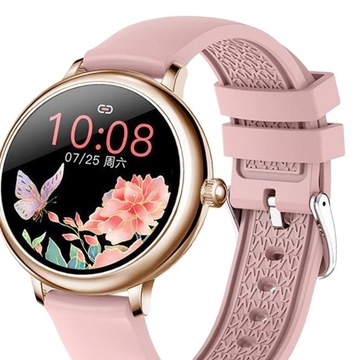 Inteligentna bransoletka HD Inteligentny zegarek Różowy silikonowy pasek
