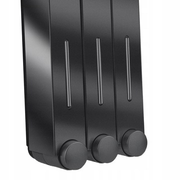 Дозатор для мыла настенный - Тройной черный