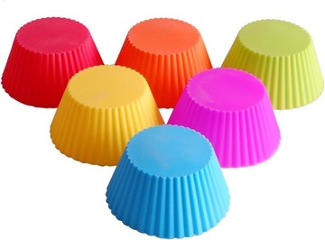 FOREMKI DO MUFFINEK BABECZEK SILIKONOWE PIECZENIA PAPILOTKI FORMA 12szt
