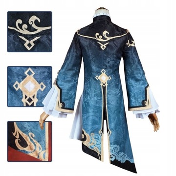 Genshin Impact Xingqiu Cosplay Kostium Peruka