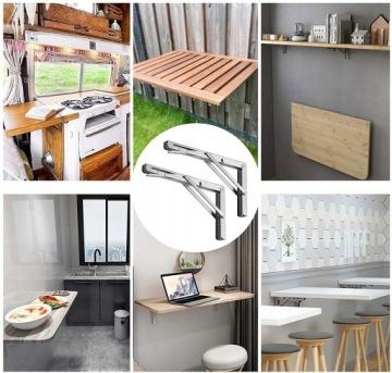 СКЛАДНАЯ ПОЛКА ВЕРХНЯЯ ОПОРА 50 СМ 2 шт.