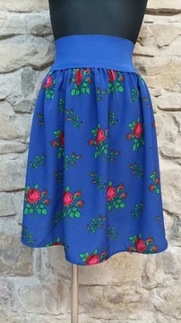 SPÓDNICA DAMSKA GÓRALSKA W KWIATY ROZM. XL