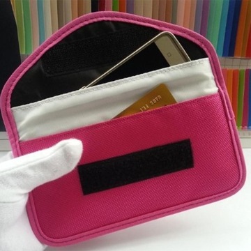 Блокировка сигнала RFID-защитная сумка Брелок Сумка Фарадея для автомобиля Розовый розовый