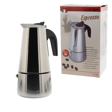 KAWIARKA INDUKCJA ZAPARZACZ KAWY. Stal szlachetna espresso MAKINETKA 300ml