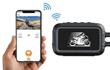 камера для мотоцикла, регистратор вождения, мониторинг спереди и сзади FullHD Wi-Fi