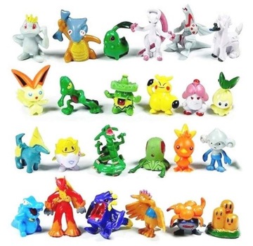 КАРТЫ ПОКЕМОНЫ МЕТАЛЛ.БАНКА 40 КАРТ + ФИГУРКИ ПОКЕМОНОВ 24 ШТ.