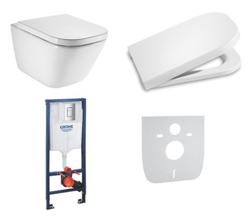 ПОДВЕСНОЙ УНИТАЗ Roca Gap Square без ободка белый A34647L000