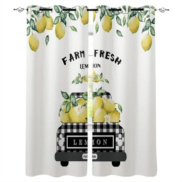 Zasłona na 140cmx250cm Lemon Truck drewniana płyta tekstury sypialnia kuchn