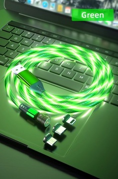 СВЕТЯЩИЙСЯ магнитный кабель длиной 200 СМ. 5-контактный SAM CABLE FAST
