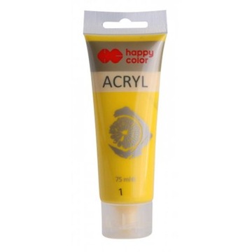 FARBA AKRYLOWA 75ML ZOLTY 1 HAPPY COLOR