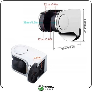РЕГУЛИРУЕМАЯ ХРОМИРОВАННАЯ РУЧКА ДЛЯ ДУША
