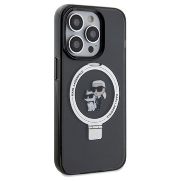 Чехол Karl Lagerfeld для iPhone 14 Pro Max, черный чехол с подставкой Ring Stand Mag