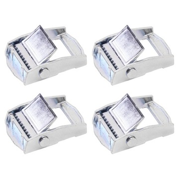 4x Wytrzymała metalowa klamra Pasek cargo Stały suwak napinacza 2CM