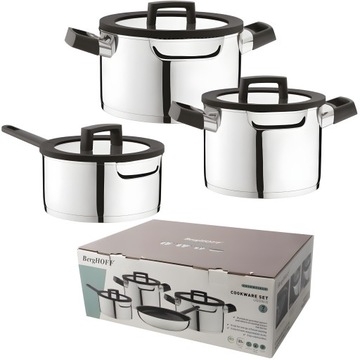 BergHOFF ZESTAW GARNKÓW DOWNDRAFT UQONIC 6 EL
