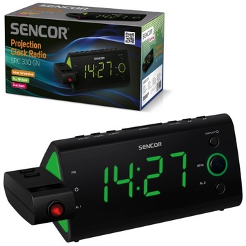 Radiobudzik z Projektorem Czasu Sencor SRC 330 GN