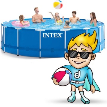 Каркасный садовый бассейн КОМПЛЕКТ 12в1 457x122 INTEX