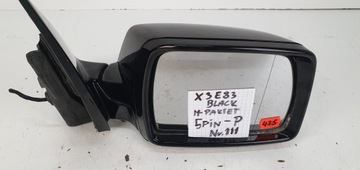 BMW E83 ZRCÁTKO PRAVÉ POUZDRO VLOŽKA 5 PIN BLACK NR 111