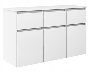 КОМОД 120 СМ БЕЛЫЙ ВМЕСТИМОСТЬ K2 ДЛЯ СПАЛЬНИ