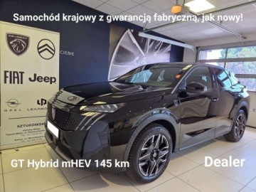 Peugeot 3008 III SUV Hybrid 1.2 Hybrid 145 145KM 2025 Peugeot 3008 1.2 Hybrid 145KM mHEV GT e-DCS6 SalonPL Gwarancja Dealer Vat23