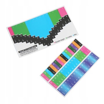 Красочные наклейки со шкалой Калимбы