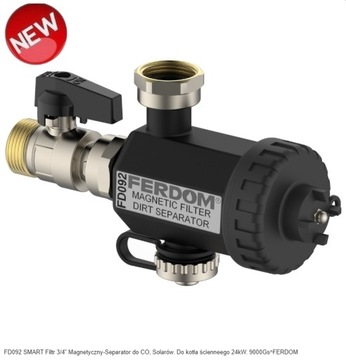 FERDOM FD092 Filtr 3/4” Magnetyczny-Separator do CO. Do kotła ściennego