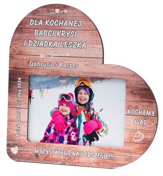 Prezent na Dzień Babci i Dziadka ramka na zdjęcie personalizowana Upominek