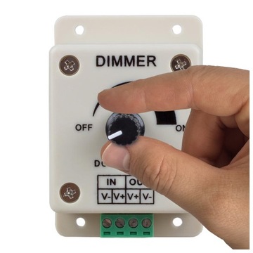ŚCIEMNIACZ LED MANUALNY TAŚM LED 12V 24V DIMMER 8A MONO