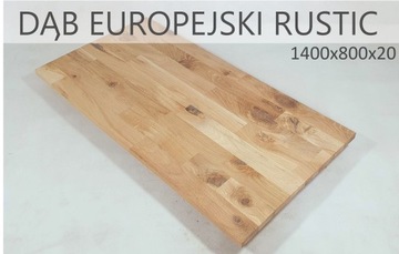 Blat do biurka drewno dąb europejski rustic 1400x800x20